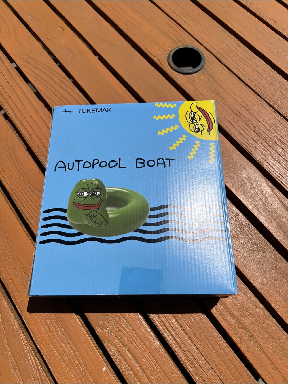 TOKEMAK Autopool Boat Inflatable Float - Blue Box